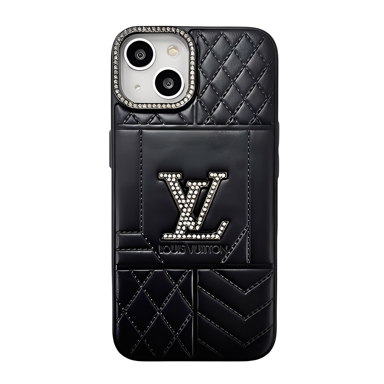 Louis Vuitton Leather iPhone Case- Diamond Elegance Vintage