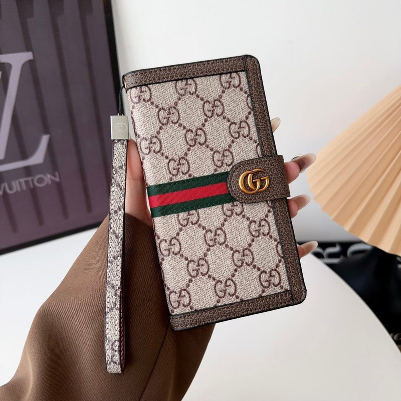 Monogram Leather iPhone Wallet Case With Bracelet