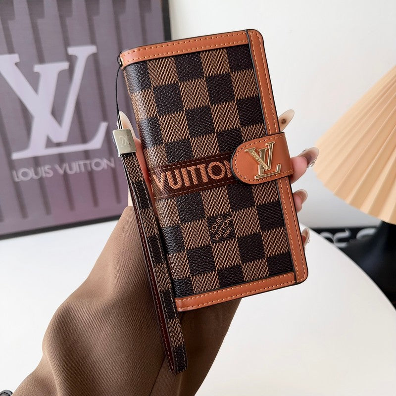 Monogram Leather iPhone Wallet Case With Bracelet