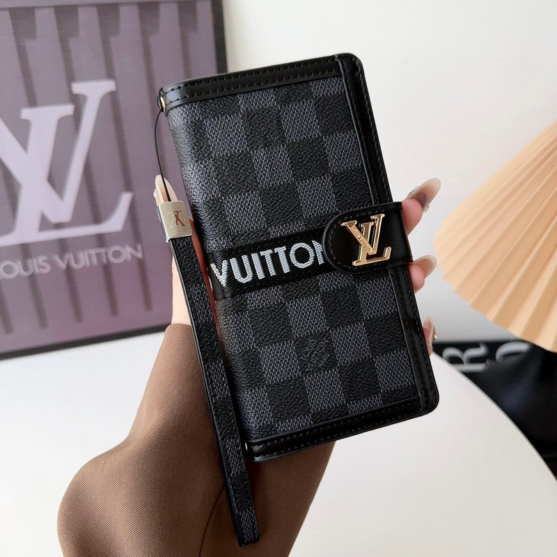 Monogram Leather iPhone Wallet Case With Bracelet