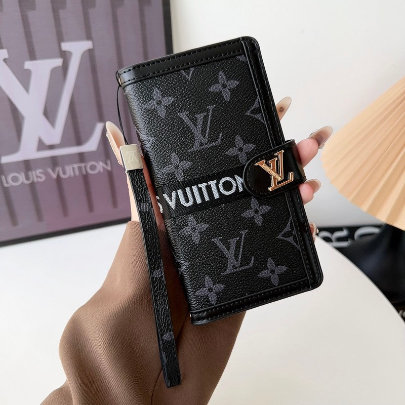 Monogram Leather iPhone Wallet Case With Bracelet