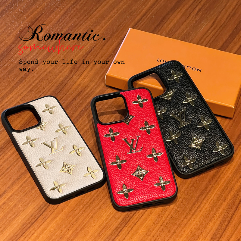 Monogram Vintage Leather iPhone Case-Flash