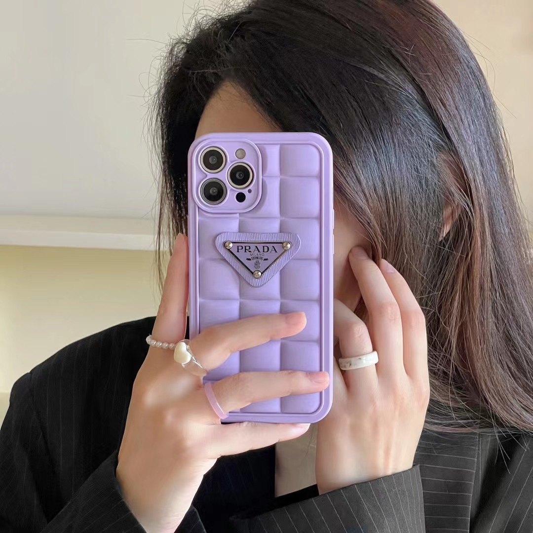 Checkered Metal Triangle Label PR iPhone Case