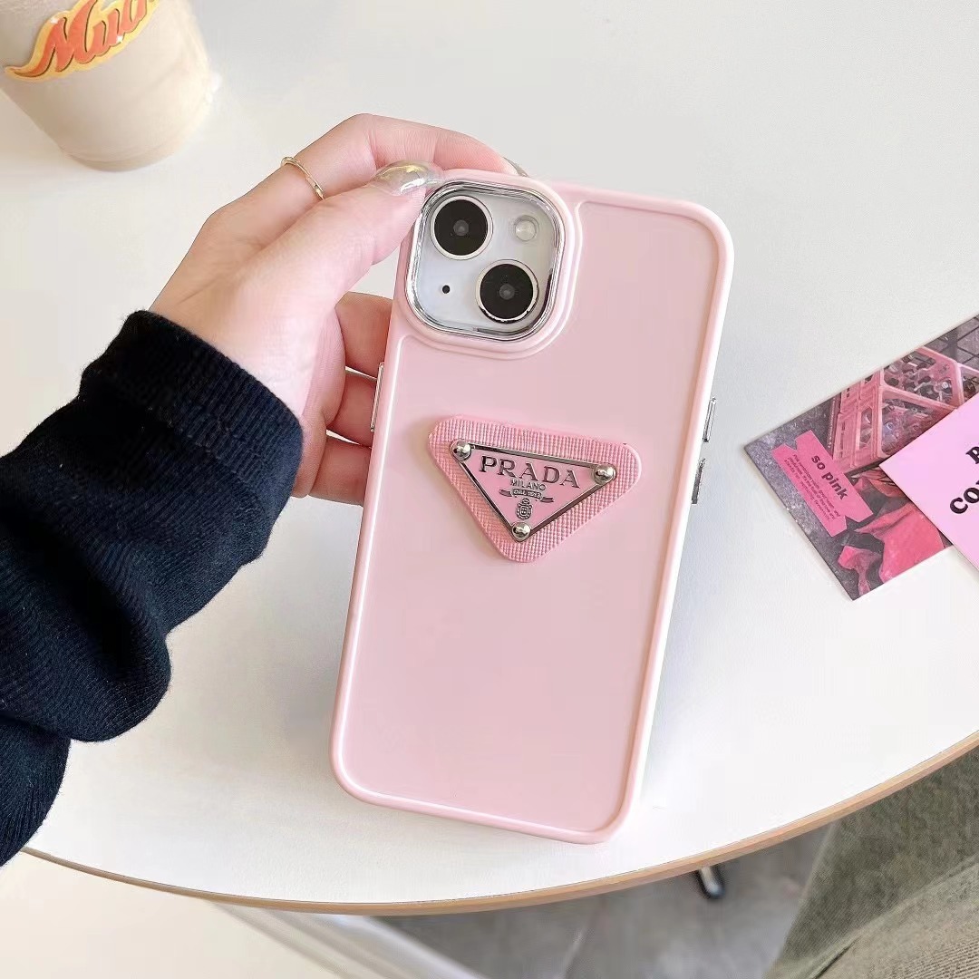 Simple Metal Triangle Label PR iPhone Case