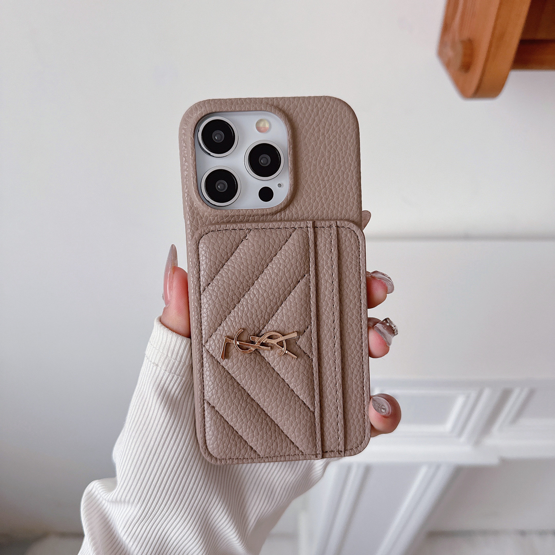 Luxury Leather iPhone Wallet Case