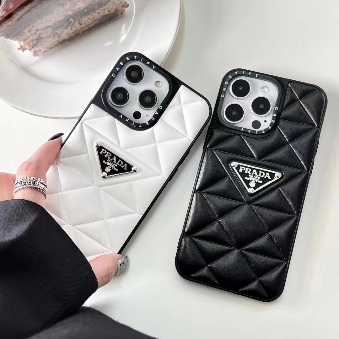 Diamond Goose Down Metal Triangle Label iphone Case