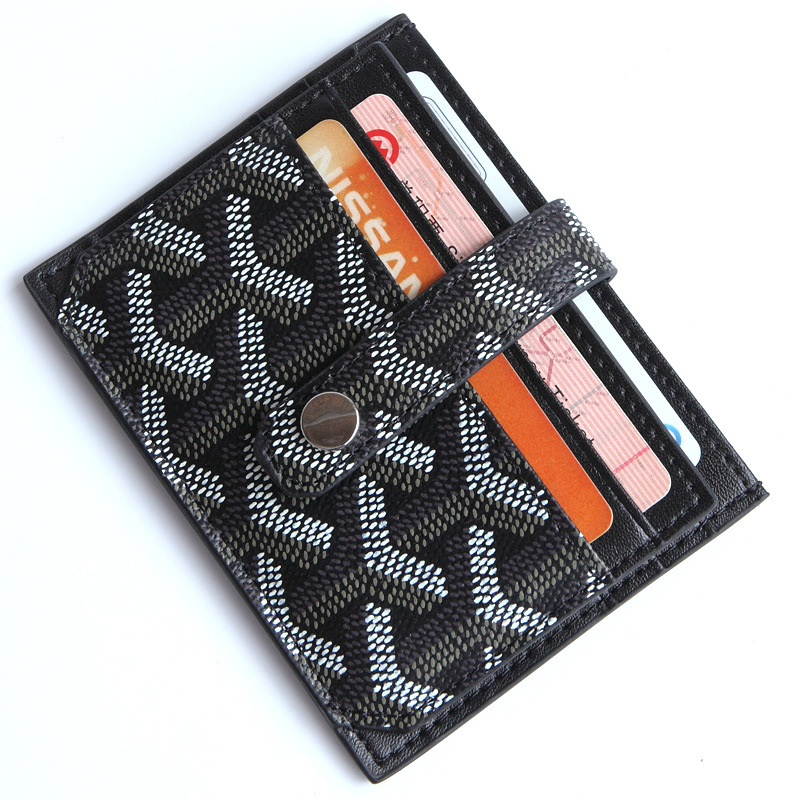 Classic Luxury Leather Wallet Card Holder With Snap Closure