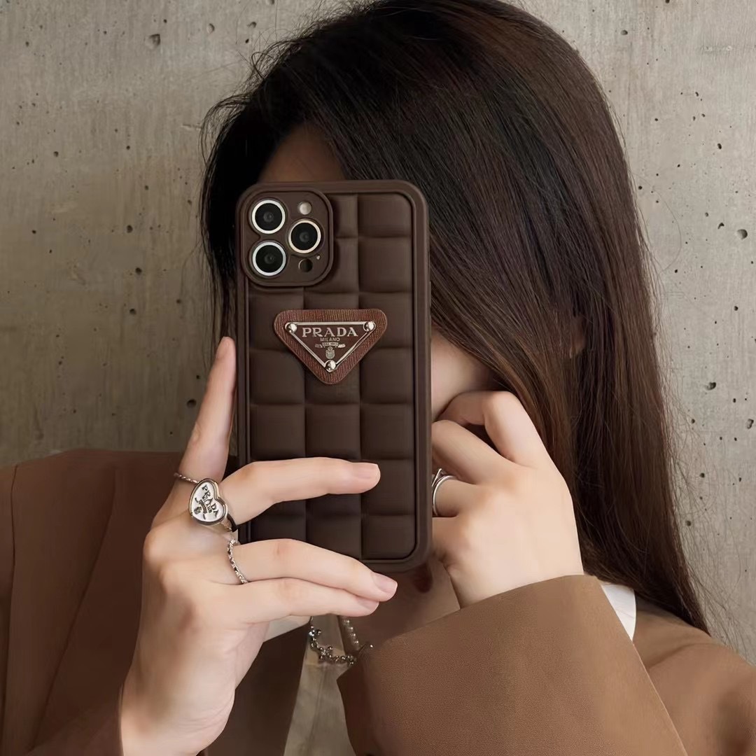 Checkered Metal Triangle Label PR iPhone Case