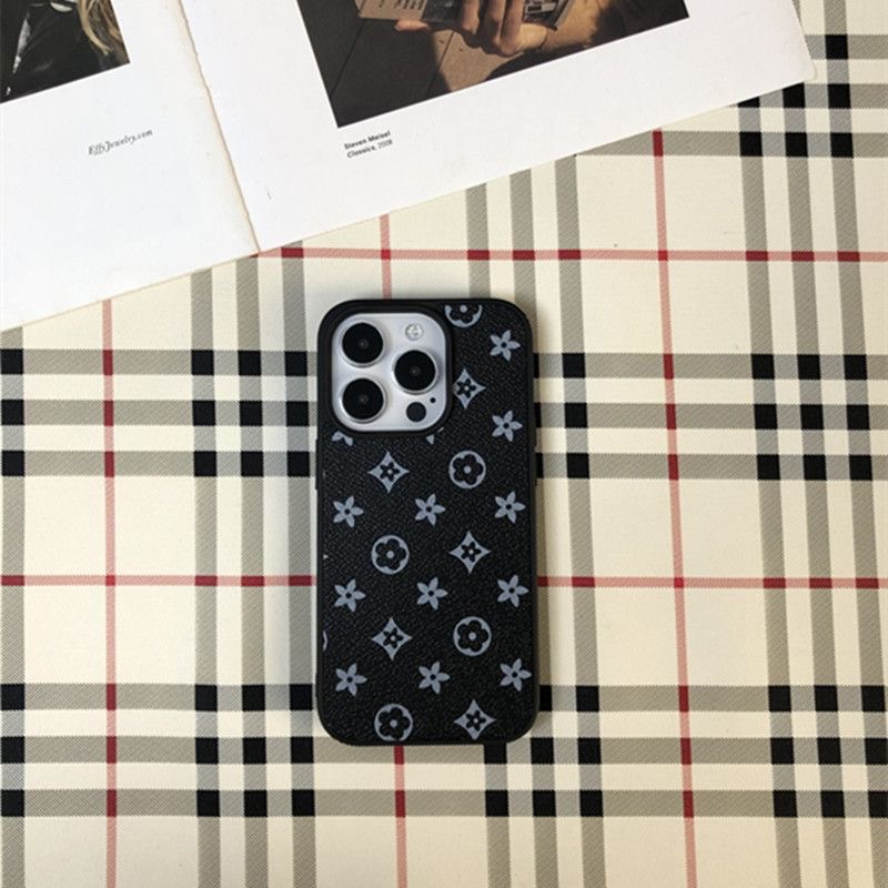 Luxury Leather V iPhone Wallet Case