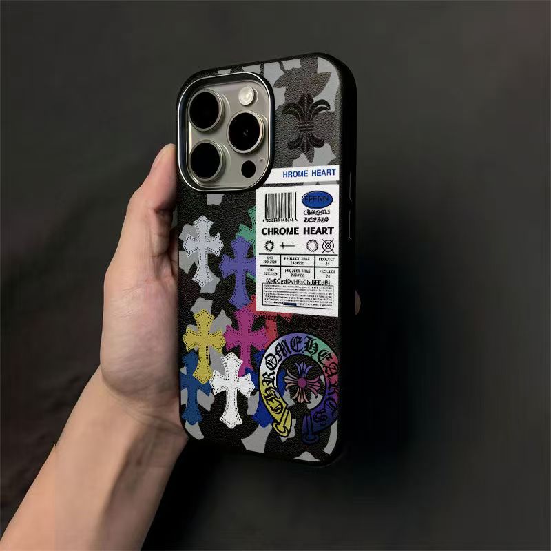 Trendy CH Leather iPhone Case