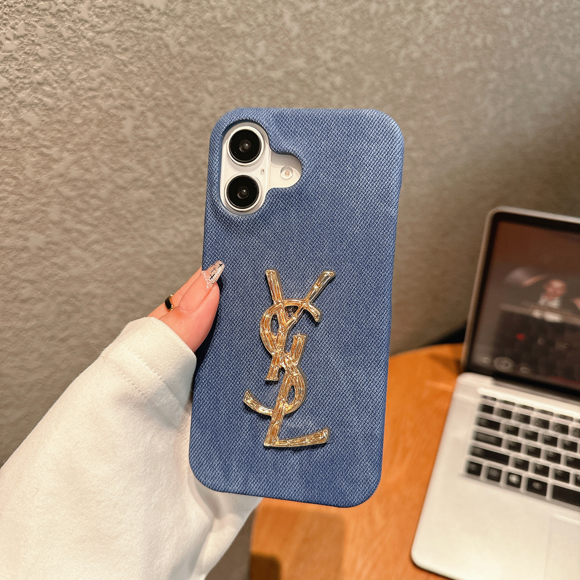 Fashion denim canvas iPhone Case
