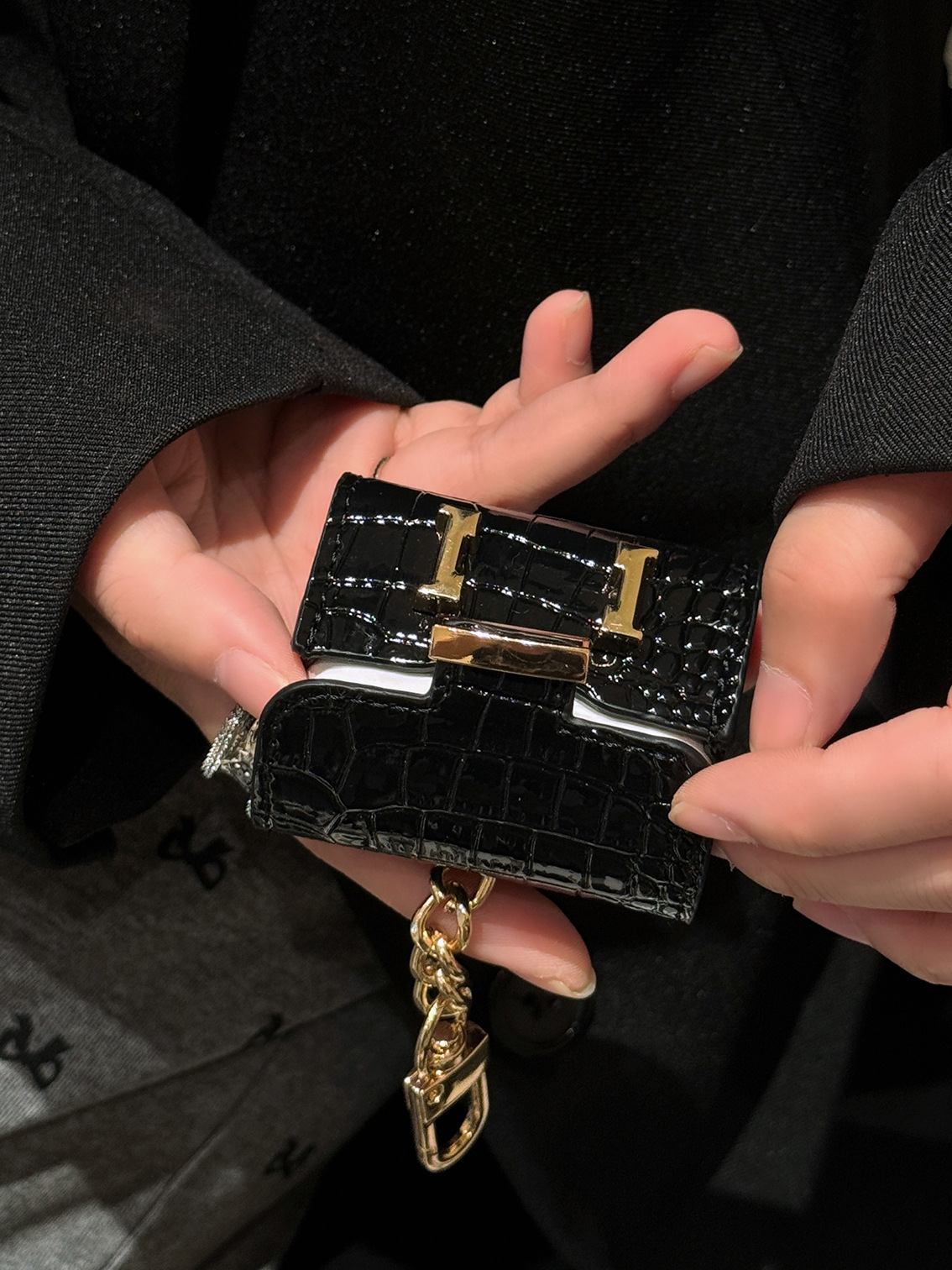 Crocodile pattern Luxury Leather Airpods Case