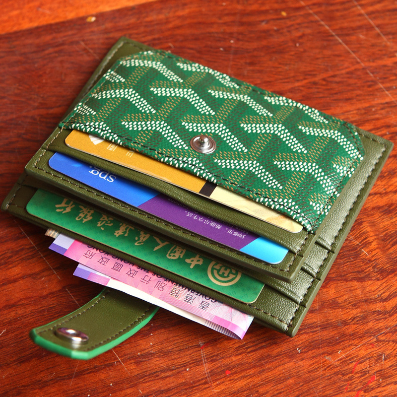 Classic Luxury Leather Wallet Card Holder With Snap Closure