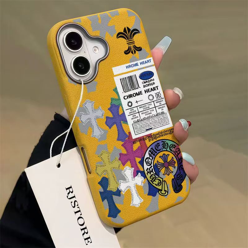 Trendy CH Leather iPhone Case
