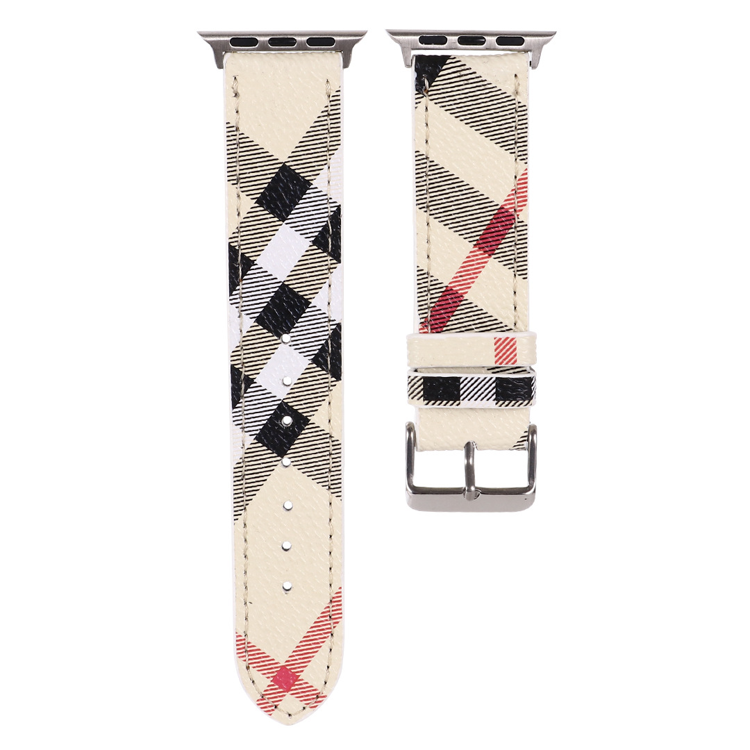 Leather luxury Stripes Apple Watch Bands