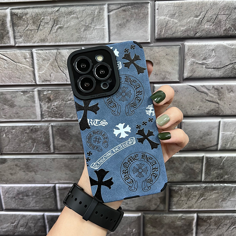 CH Small Plush Leather iPhone Case