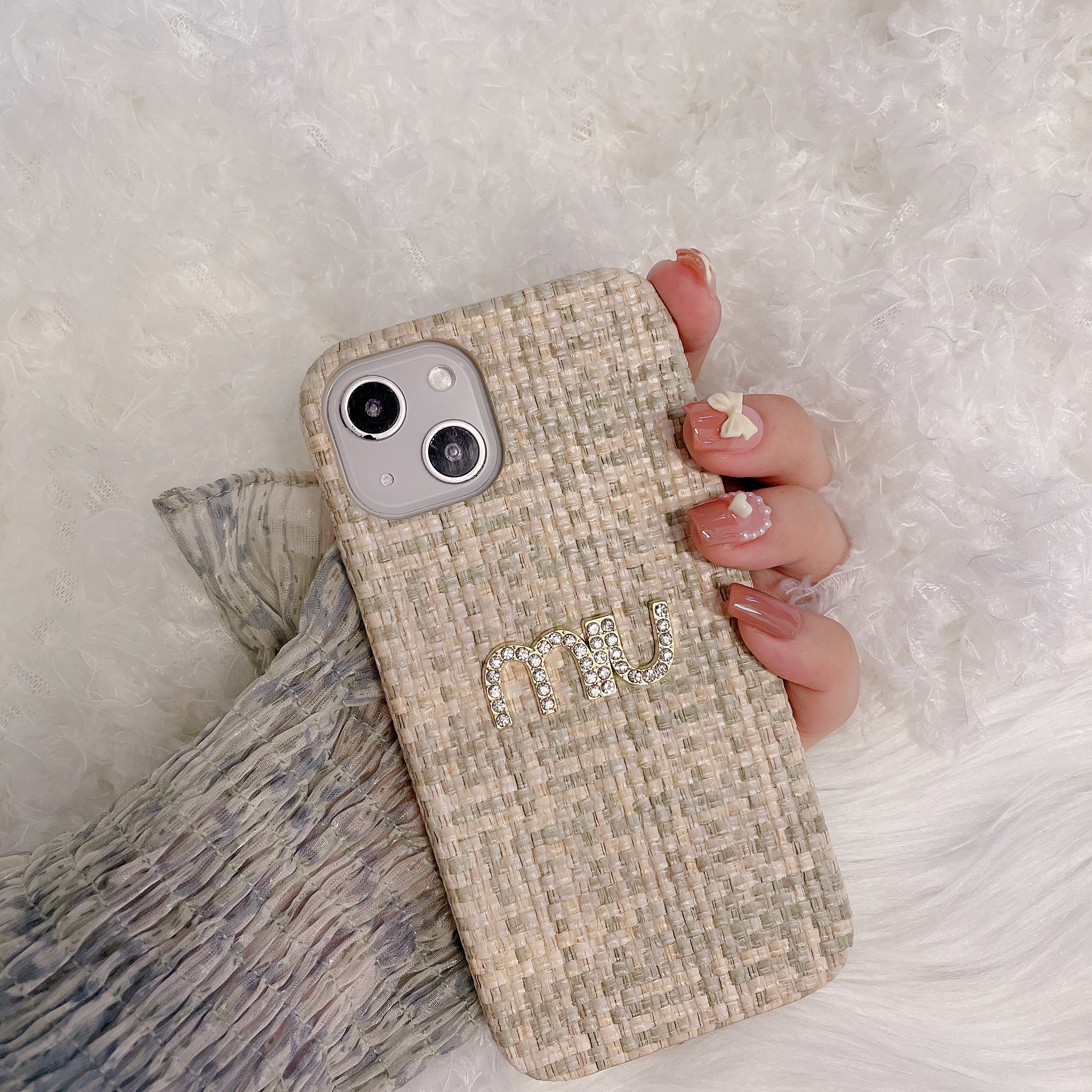 Weaving Leather MU iPhone Case