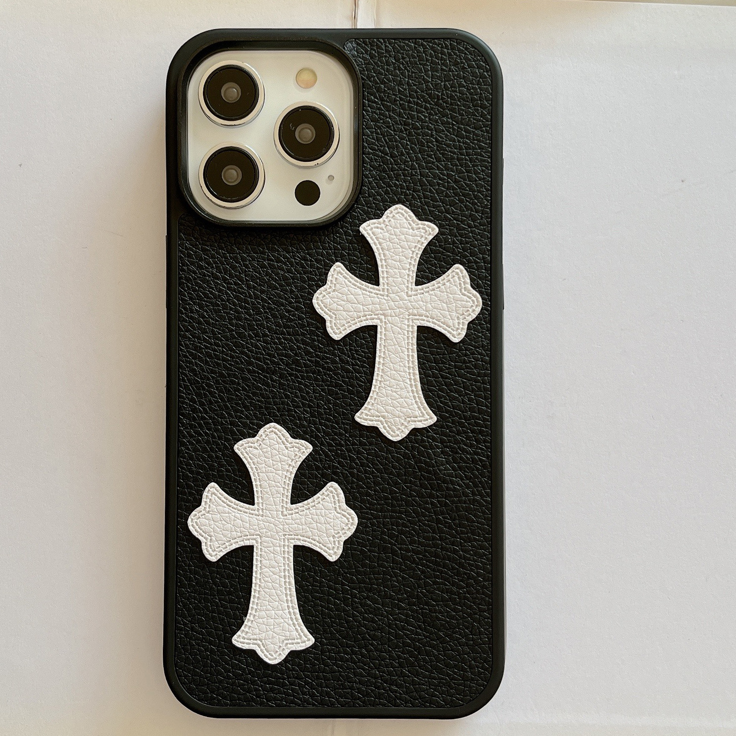 Trendy CH Leather iPhone Case