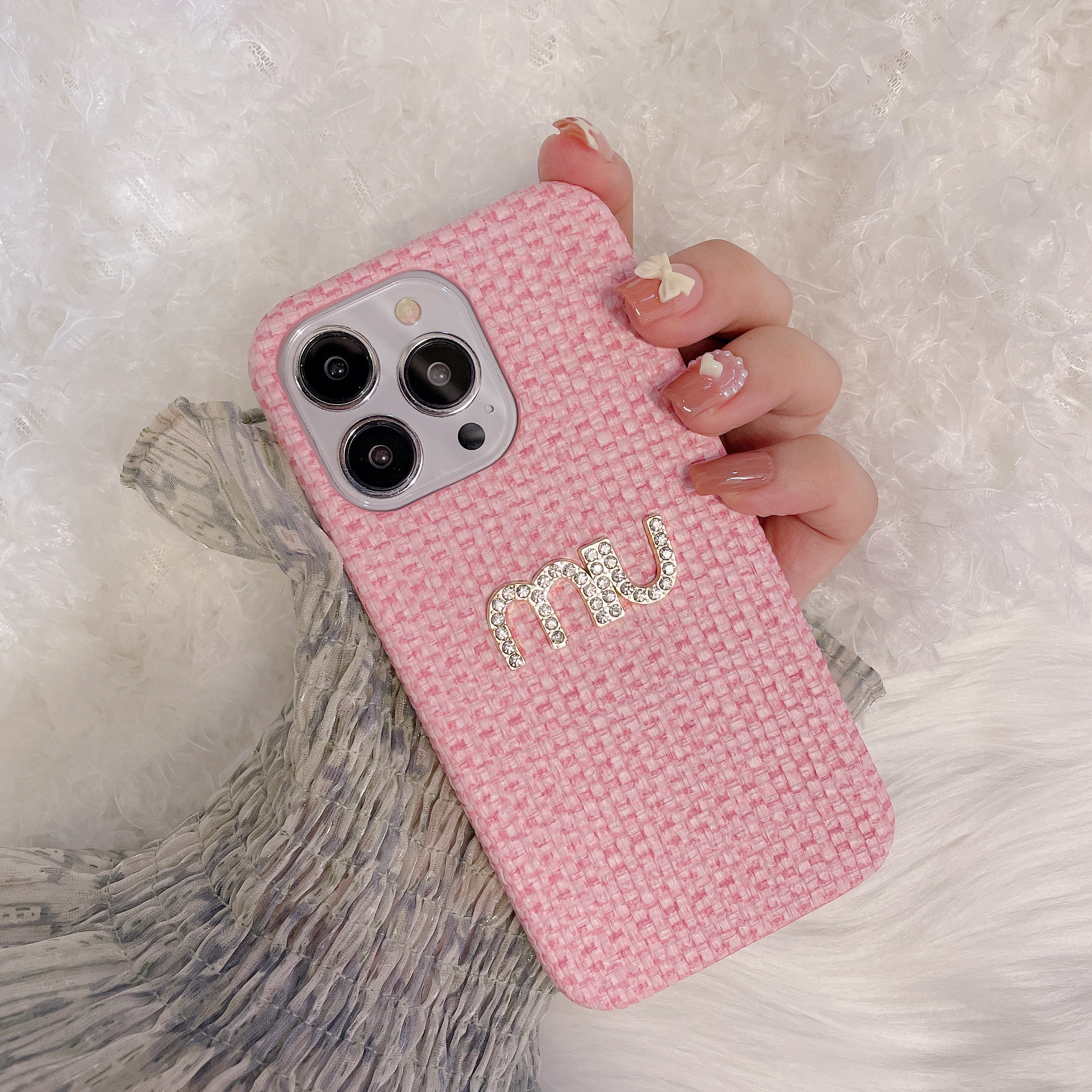 Weaving Leather MU iPhone Case