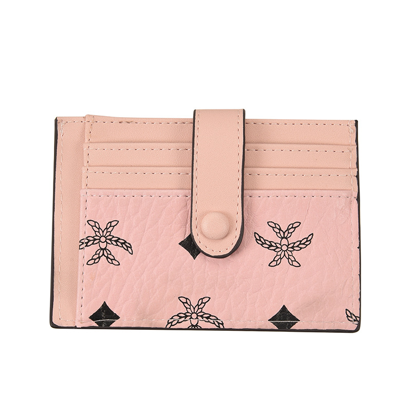 Classic Luxury Leather Wallet Card Holder With Snap Closure