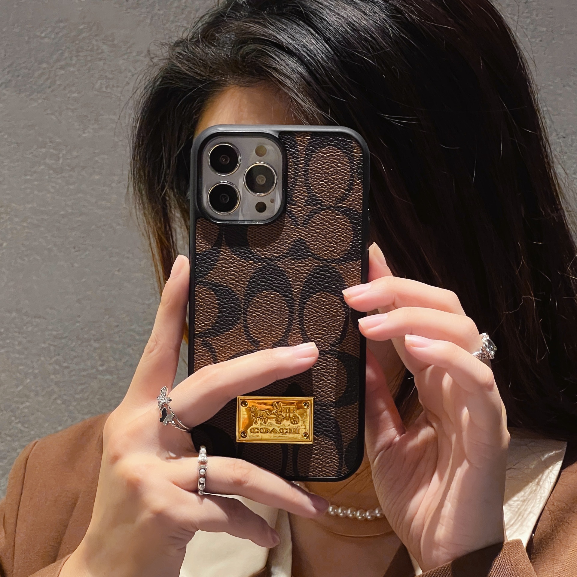 [Copy]Luxury Leather CH iPhone Wallet Case