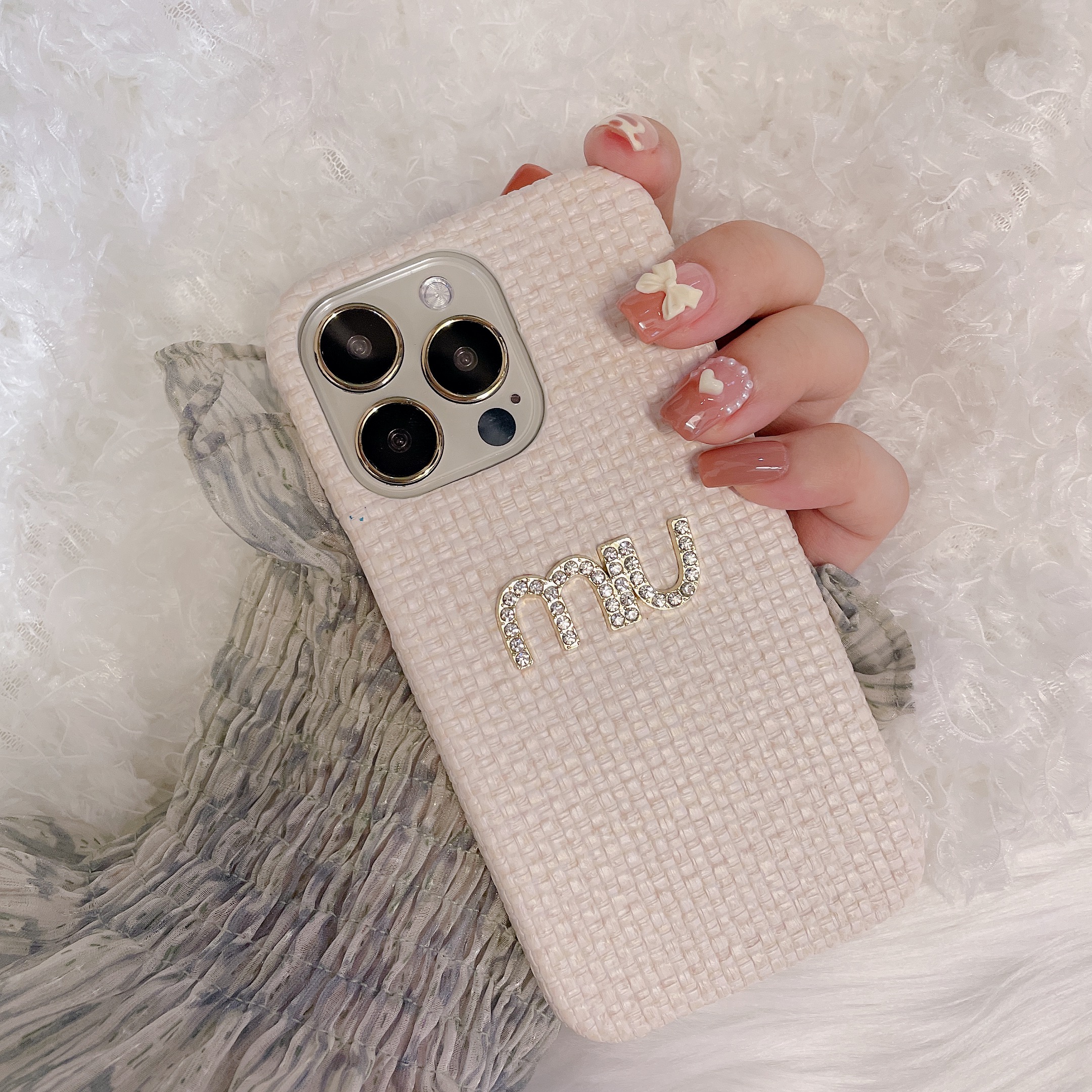 Weaving Leather MU iPhone Case