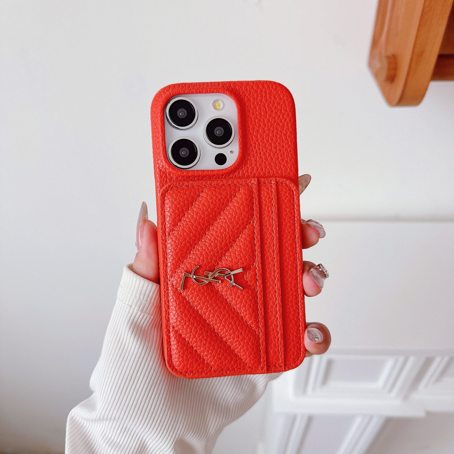 Luxury Leather iPhone Wallet Case