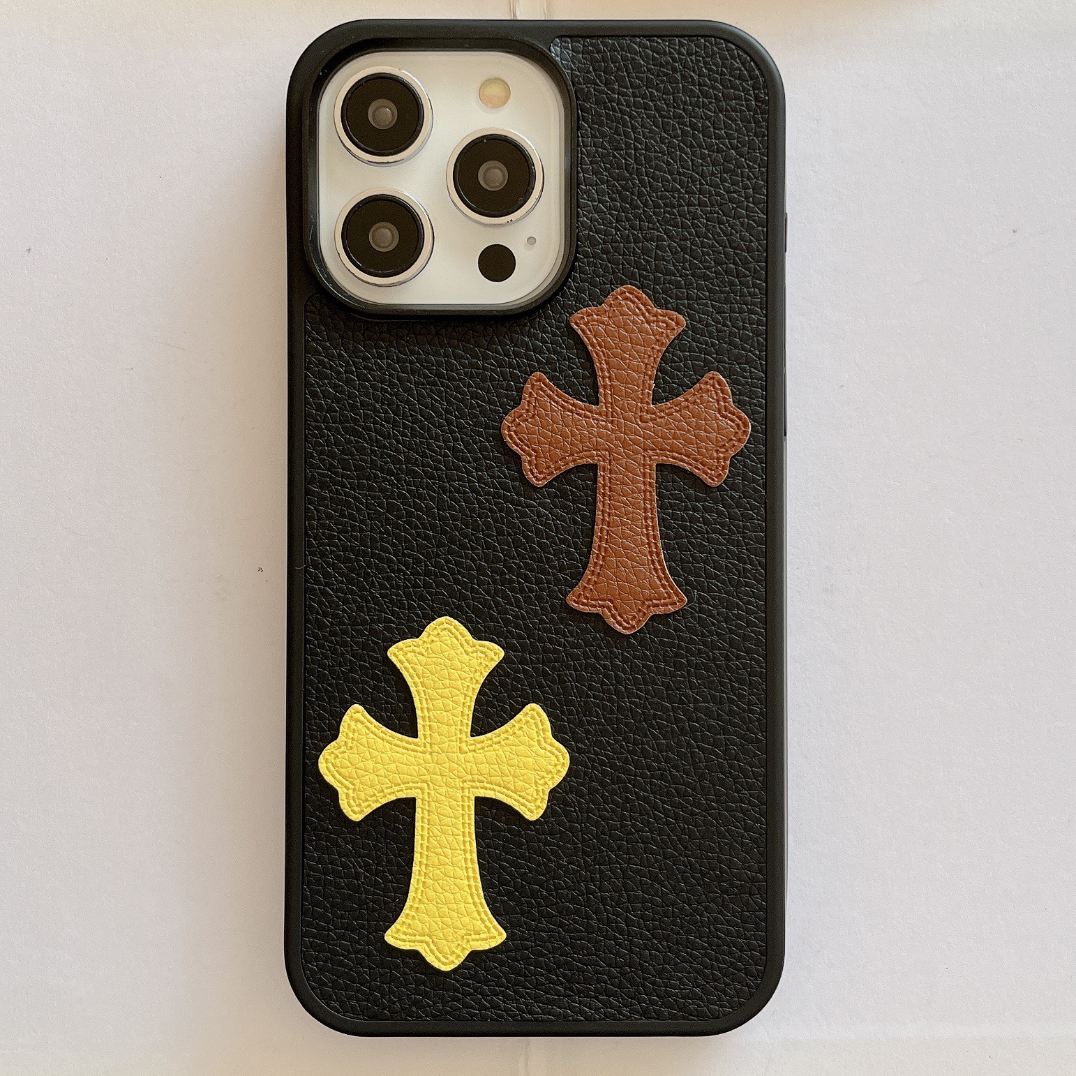 Trendy CH Leather iPhone Case