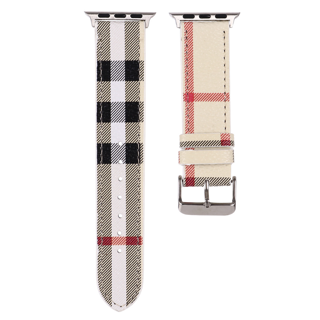 Leather luxury Stripes Apple Watch Bands