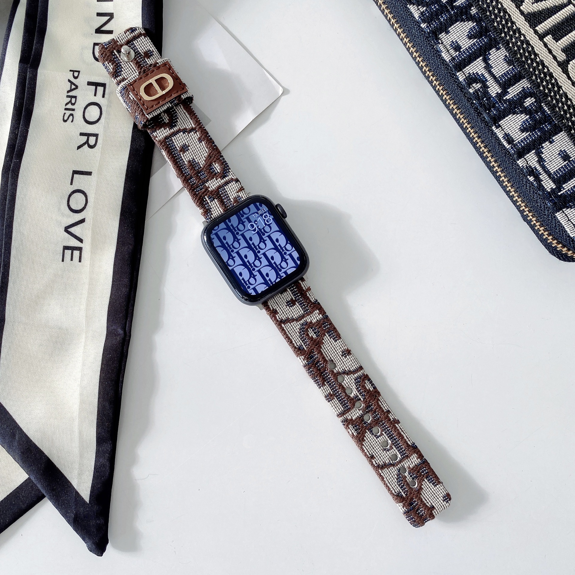 Vintage canvas CD Apple Watch Bands