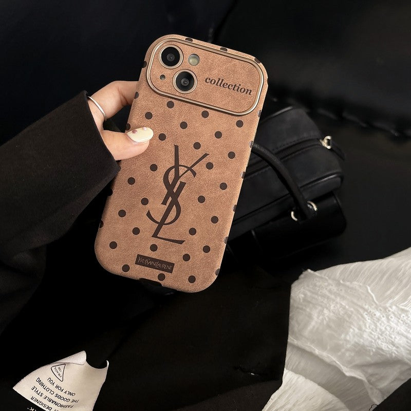 YSL Velvet Vintage Leather iPhone Case