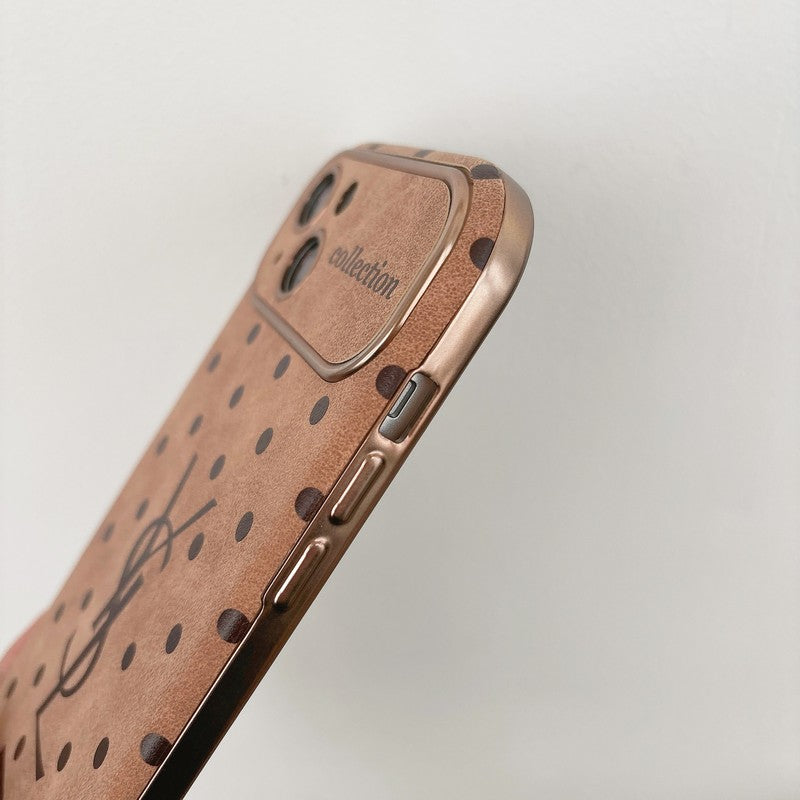YSL Velvet Vintage Leather iPhone Case