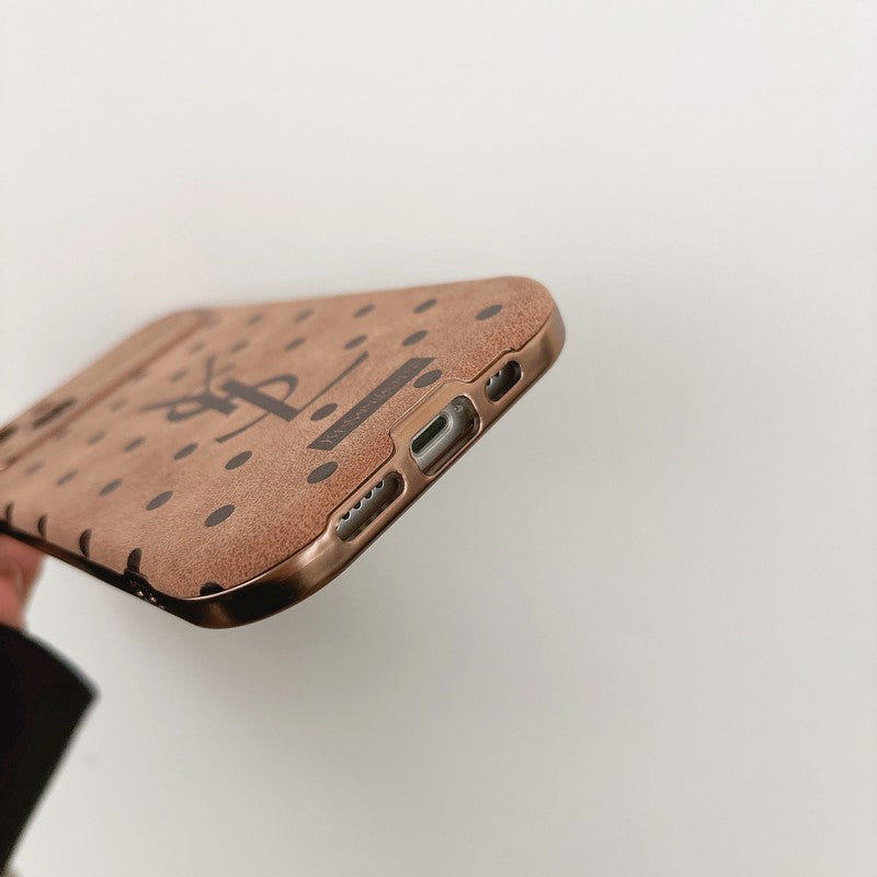 YSL Velvet Vintage Leather iPhone Case