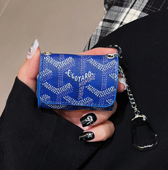 Goyard Luxury Leather Airpods Case