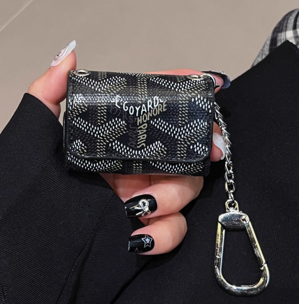 Goyard Luxury Leather Airpods Case