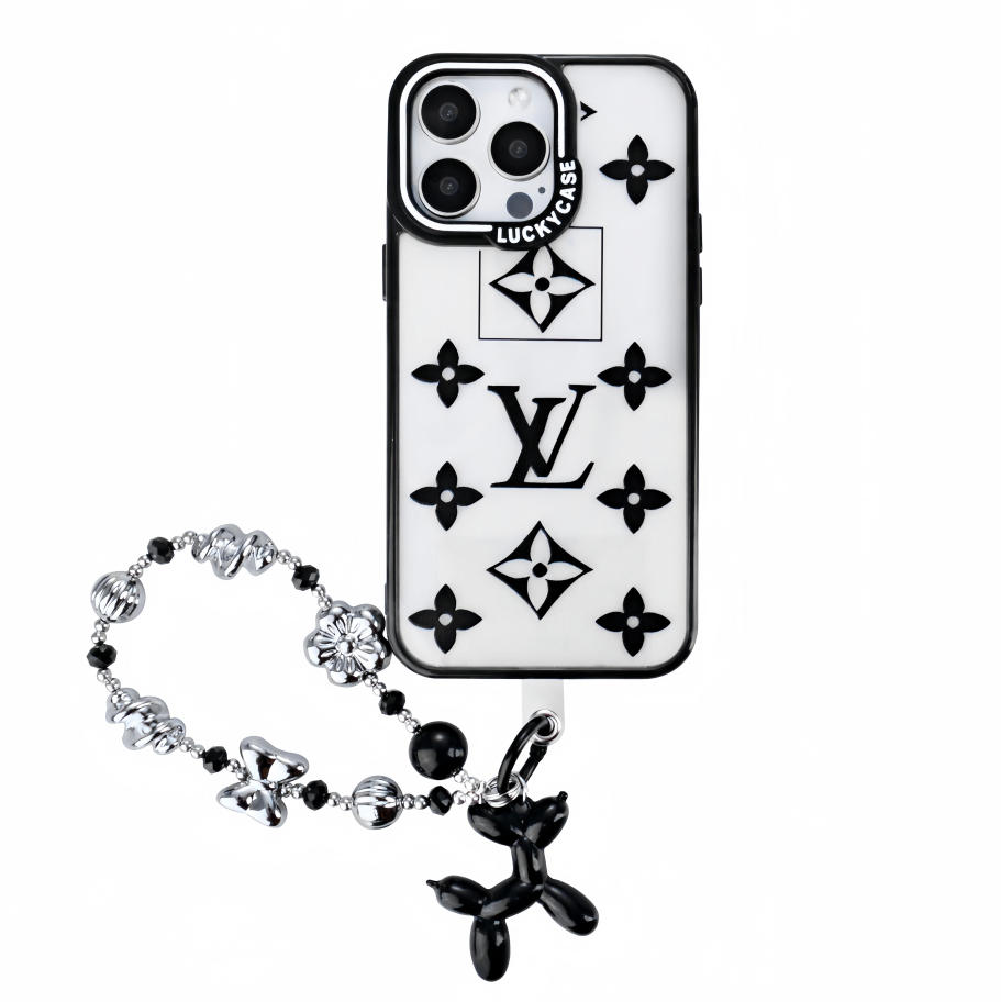 Louis Vuitton iPhone Case with Acrylic Chain