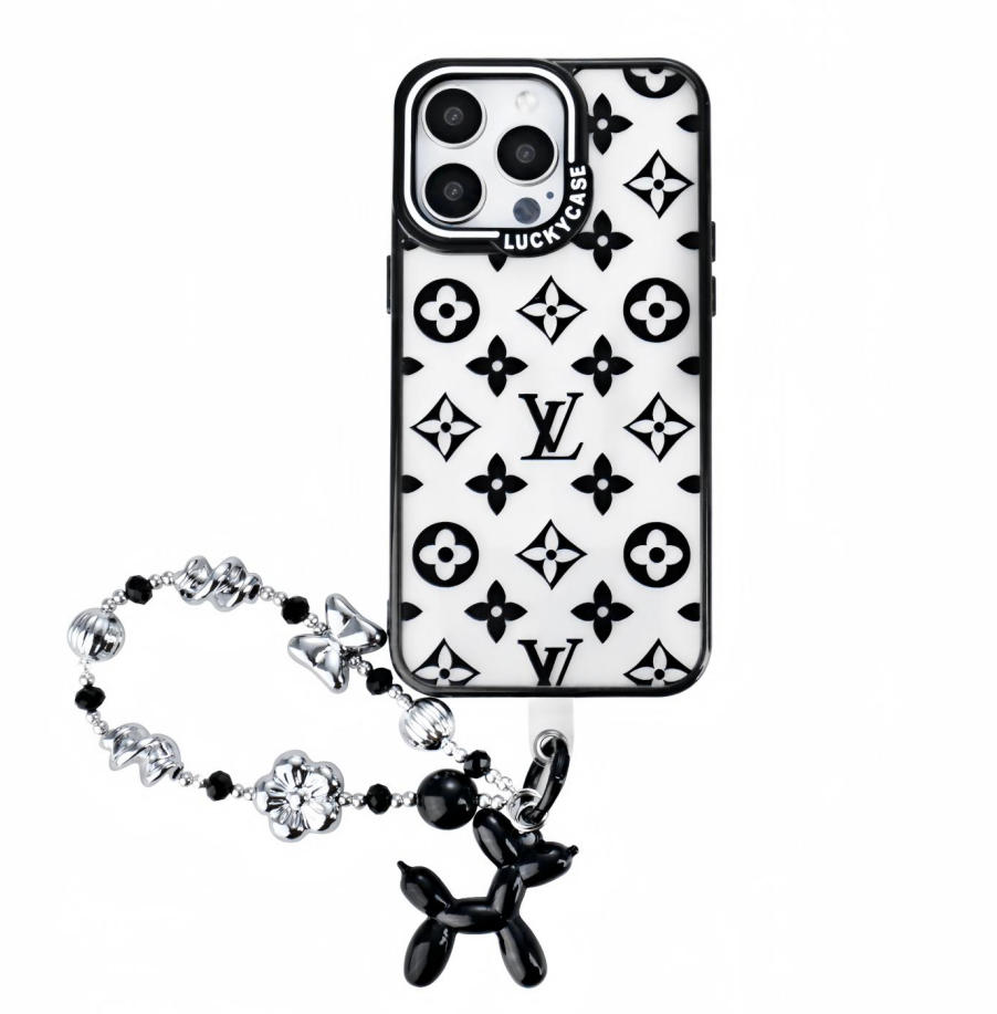 Louis Vuitton iPhone Case with Acrylic Chain