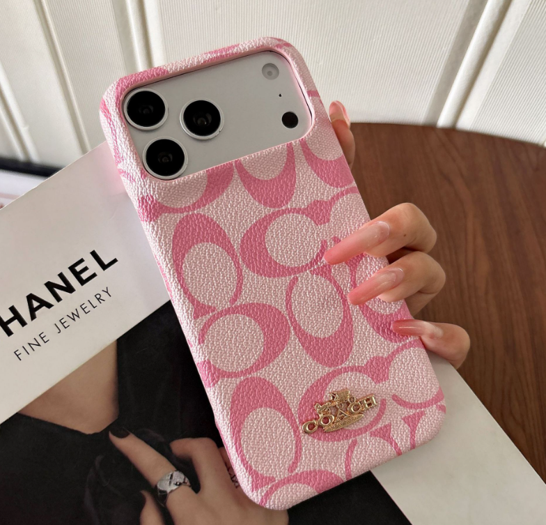 Coach Rainbow Leather iPhone Case
