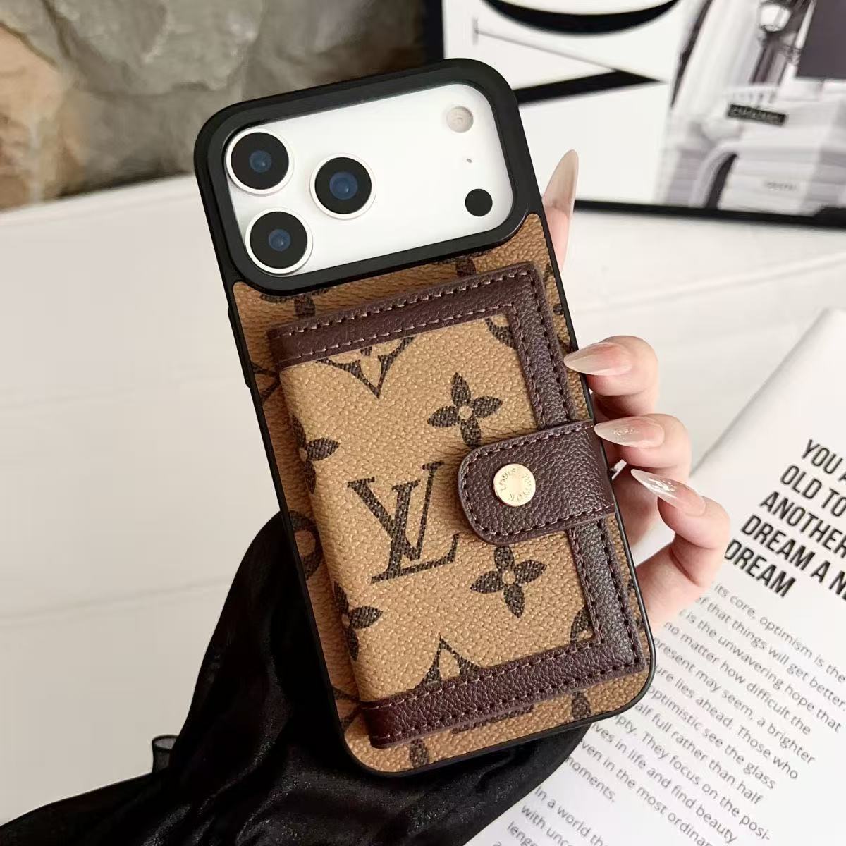 Louis Vuitton,Gucci Monogram Leather iPhone Wallet Case