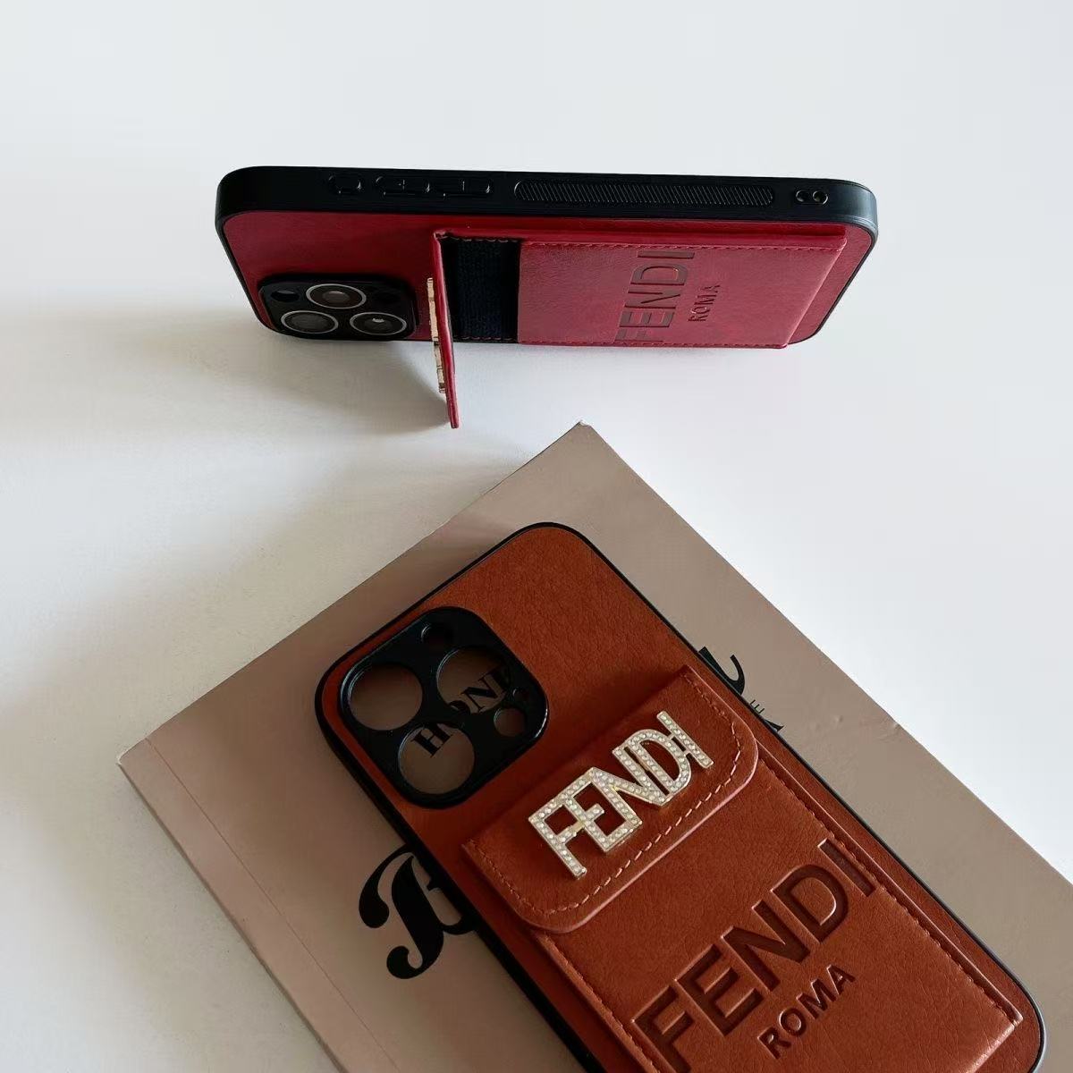 Fendi Leather iPhone Wallet Case