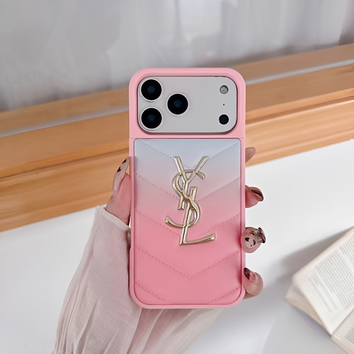 YSL Leather iPhone Case