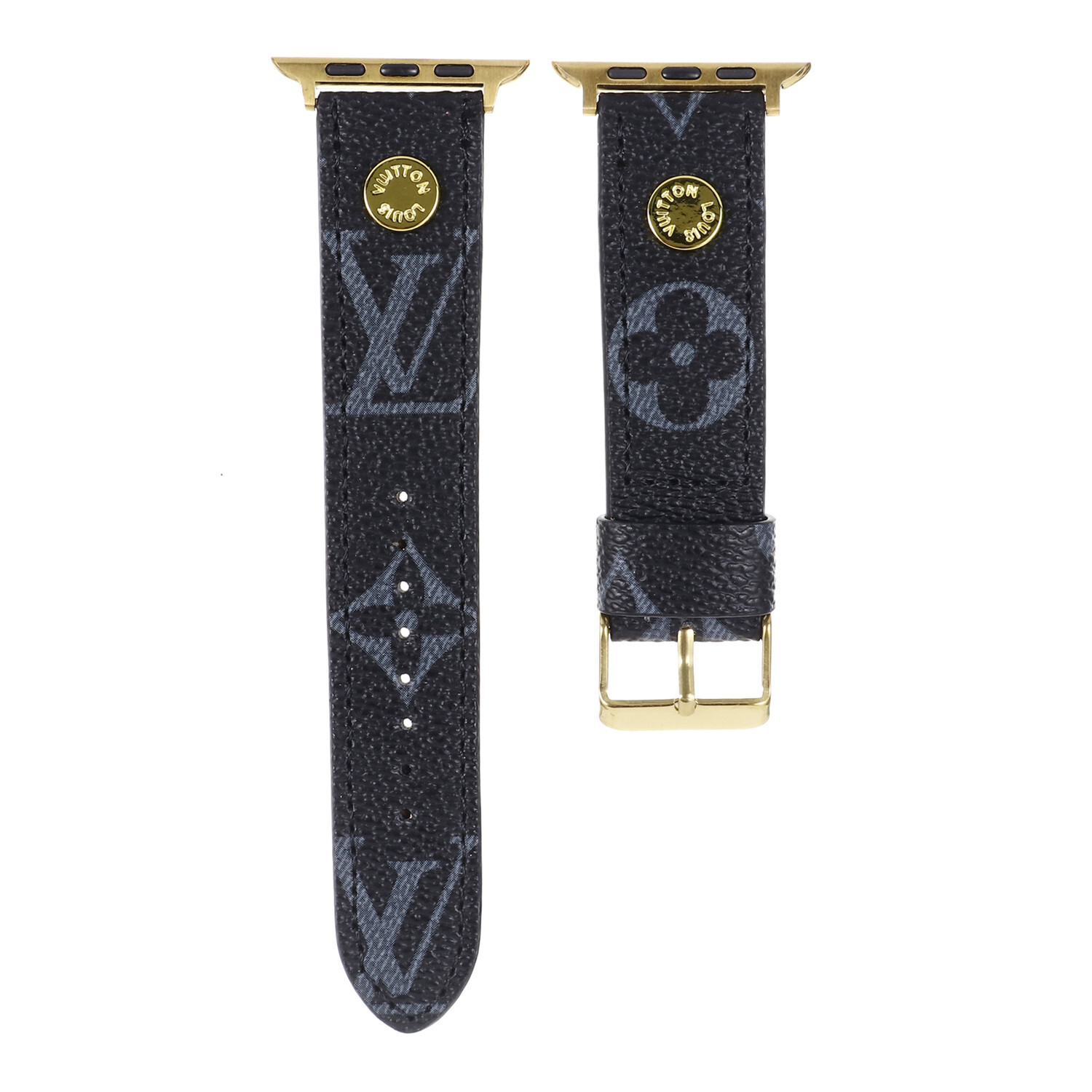 Louis Vuitton Luxury Leather Rivet Apple Watch Band