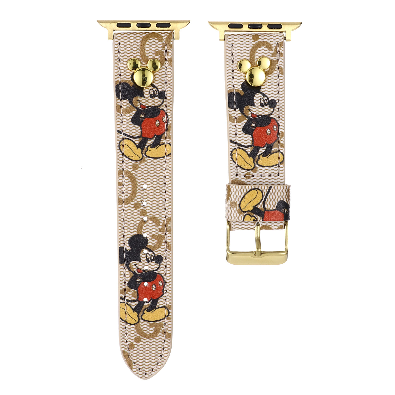 Gucci Luxury Leather Rivet Apple Watch Band