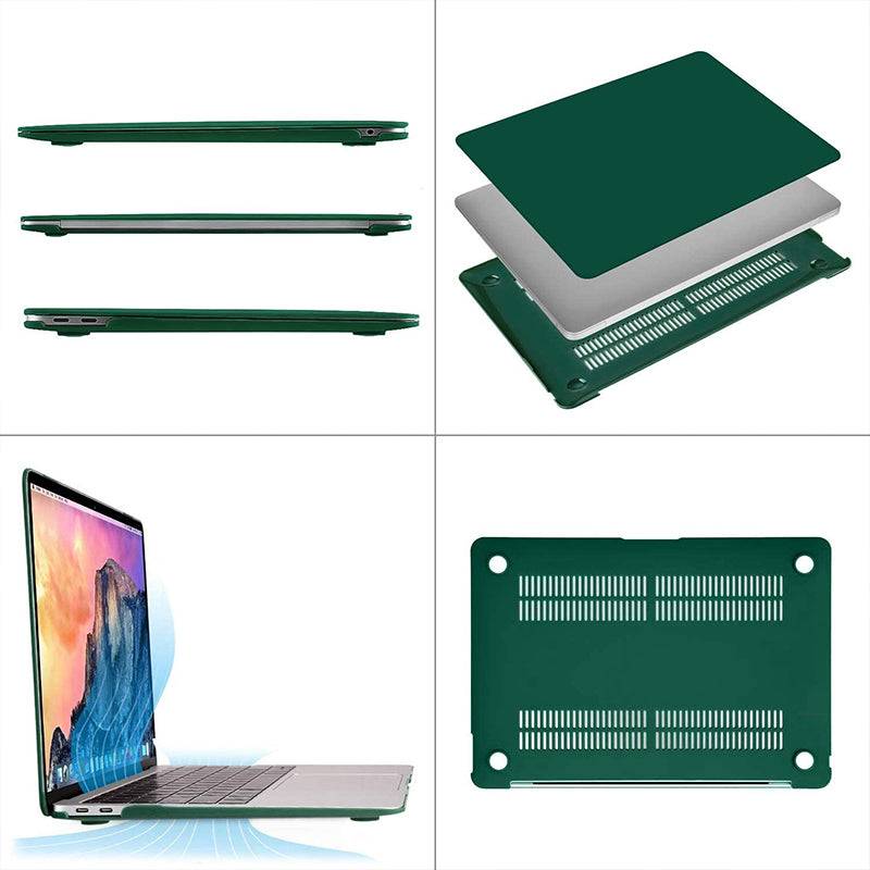 Frosted Dark Green Macbook case customizable-BELKCASE
