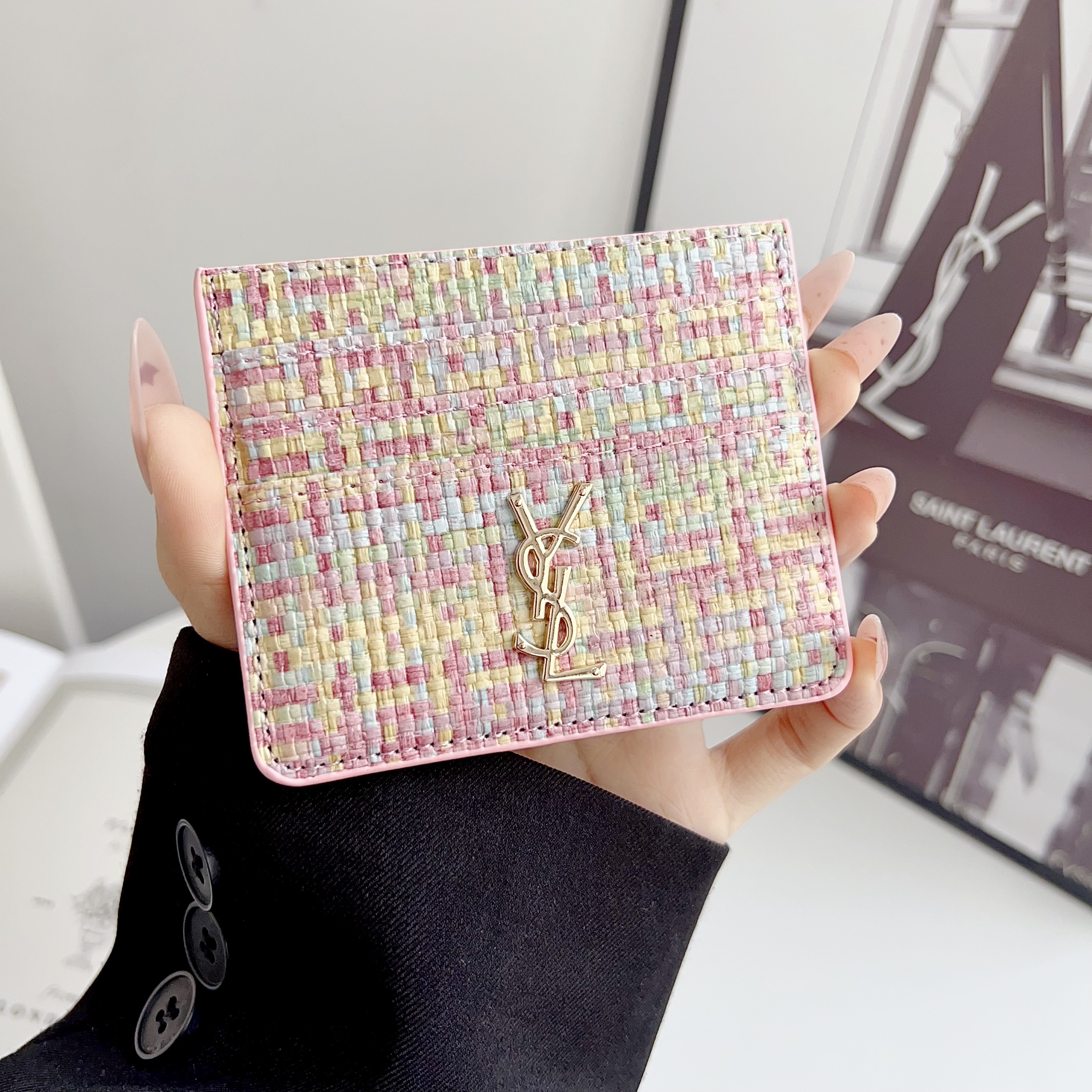 YSL Braided  Wallet Card Holder