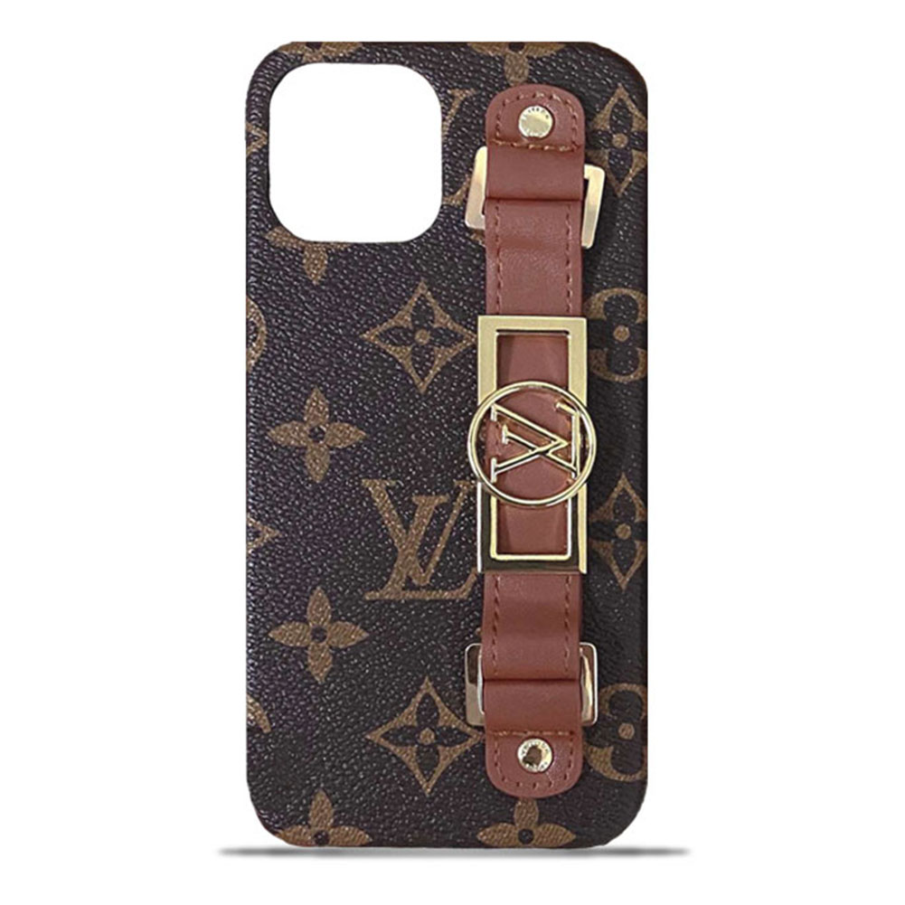 Leather Monogram iPhone Case With Holder