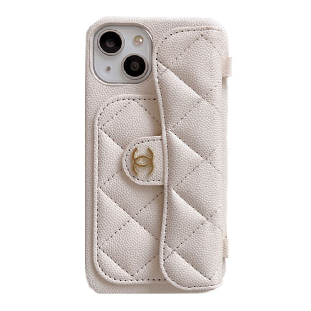 Leather iPhone Wallet Case With Crossbody Strap Magnetic Flip Cover