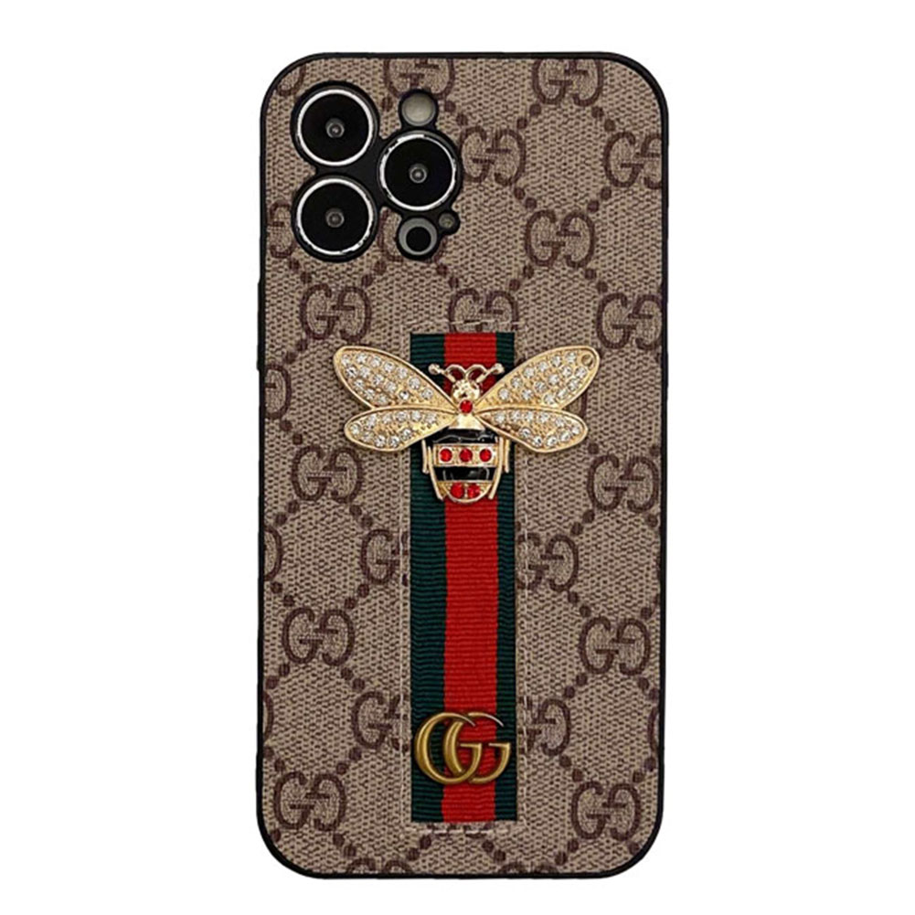 Monogram Leather iPhone Wallet Case