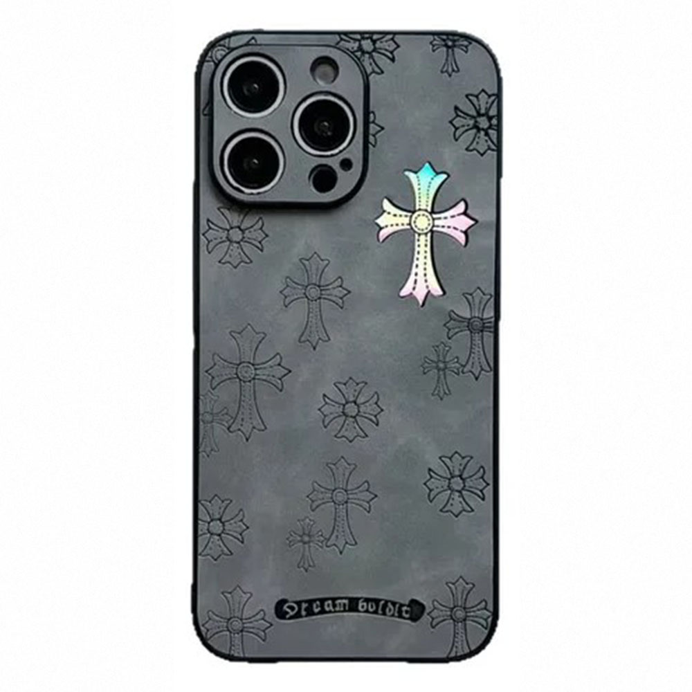 Chrome Hearts Small Plush Leather iPhone Case
