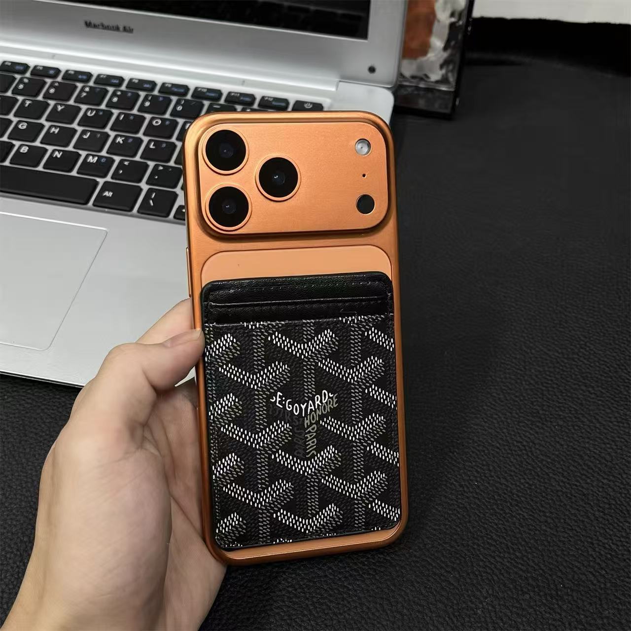Goyard MagSafe Leather Wallet Card Holder